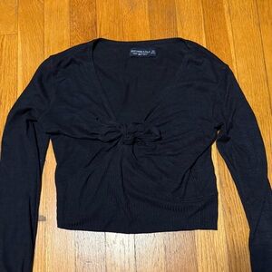Abercrombie & Fitch Black Knotted Top